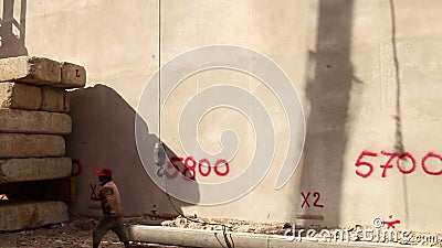 Construction Concrete Pile Is Lifted Crane From Horizontal To Vertical Stock Video Video Of Girder Hang 57027821