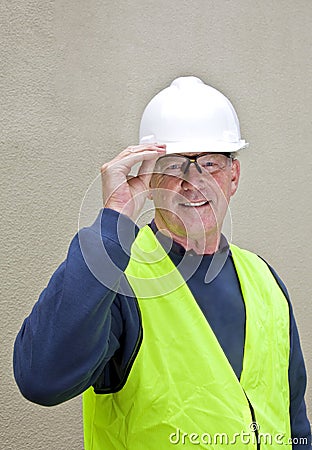 Construction worker in correct safety clothing Stock Photo