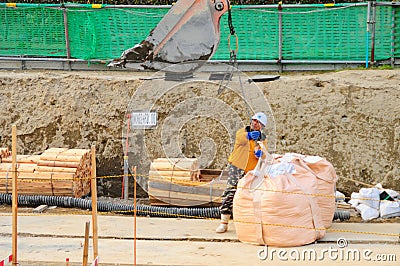 Construction Worker Editorial Stock Photo