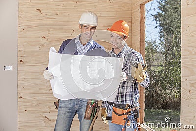 Construction Worker on the job Stock Photo