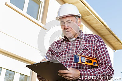 Construction worker planning contractor developer concept Stock Photo