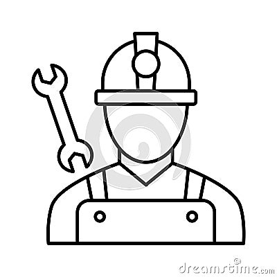 construction worker Vector Icon which can easily modify or edit Vector Illustration
