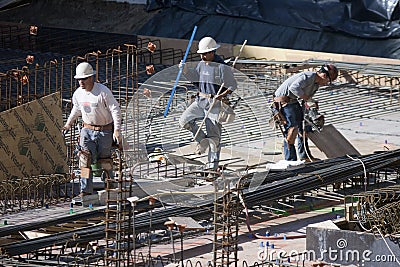 Construction Workers Editorial Stock Photo