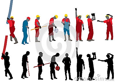 Construction workers Vector Illustration