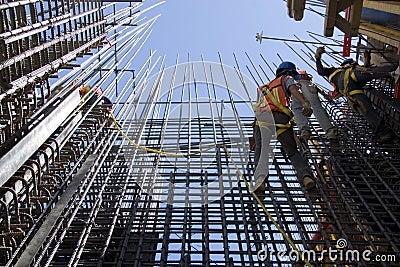 Construction workers Editorial Stock Photo