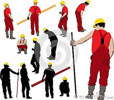 Construction workers team Vector Illustration