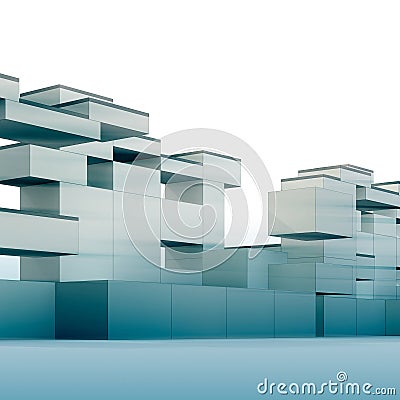 Constructivism in blue Stock Photo