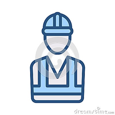 Constructor, Worker Icon Vector Illustration