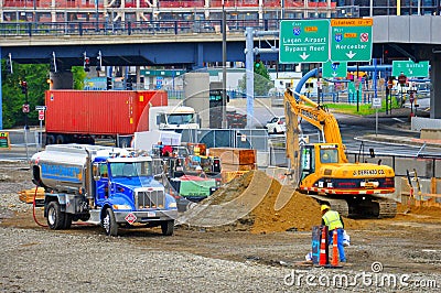 Constuction site in the USA Editorial Stock Photo