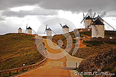 Consuegra windmills Stock Photo