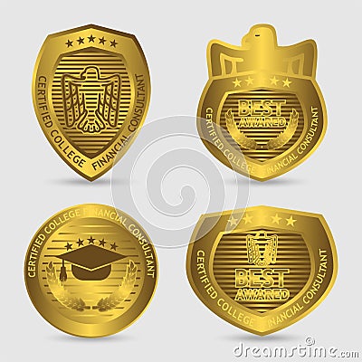 consultant award badge set Stock Photo