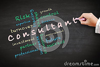 Consultant concept ideas and other related words Stock Photo