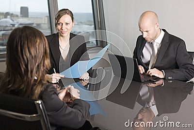 Consultation with insurance agent Stock Photo