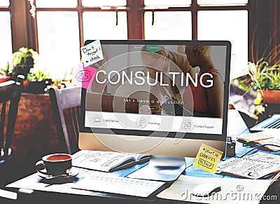 Consulting Advisory Assistance Suggestion Guidance Concept Stock Photo