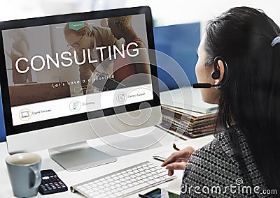 Consulting Advisory Assistance Suggestion Guidance Concept Stock Photo