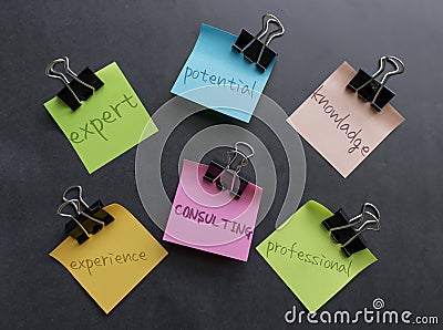 Consulting Sticky Notes Stock Photo