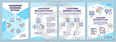 Consumer decision styles brochure template Vector Illustration