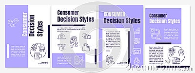 Consumer decision styles brochure template Vector Illustration