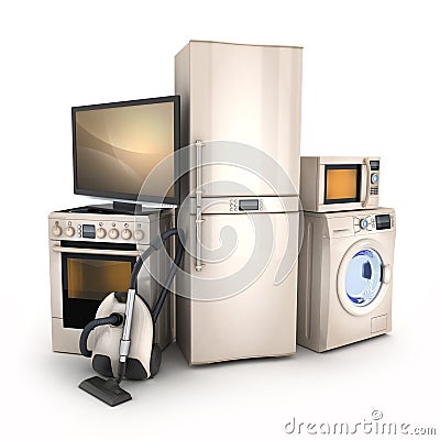 Consumer electronics stell Stock Photo