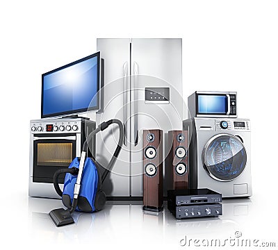 Consumer and home electronics Cartoon Illustration