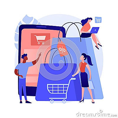 Consumer society abstract concept vector illustration. Vector Illustration