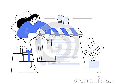 Consumer society abstract concept vector illustration. Vector Illustration