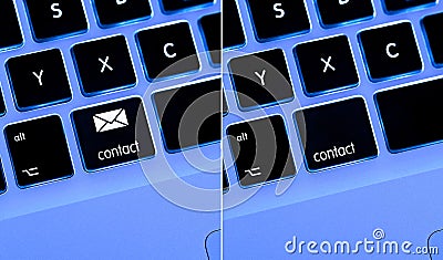 Contact button Stock Photo