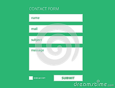 Contact form template Vector Illustration