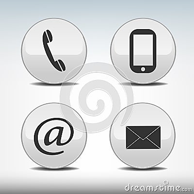 Contact icons Vector Illustration