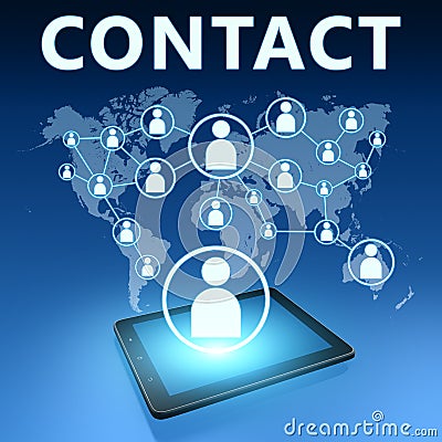 Contact Cartoon Illustration