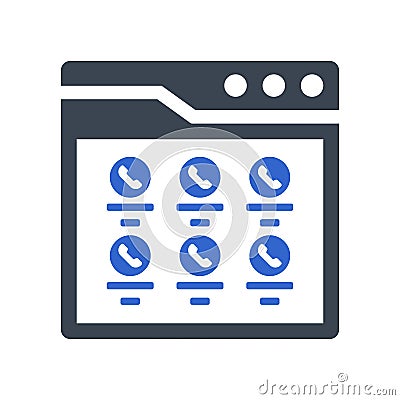 Contact list interface icon Vector Illustration