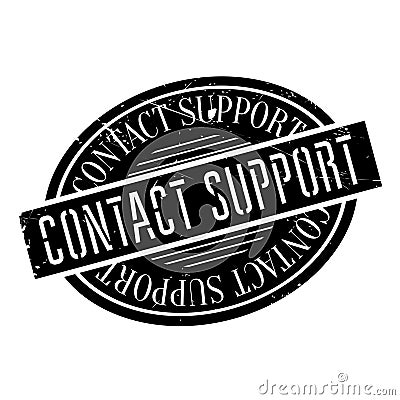 Contact Support rubber stamp Vector Illustration