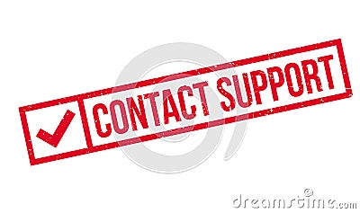 Contact Support rubber stamp Vector Illustration