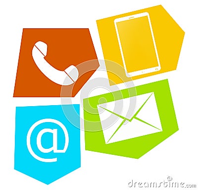 Contact Symbol Design Stock Photo