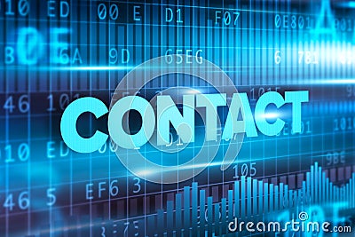 Contact Text Displayed On Interface Screen Stock Photo