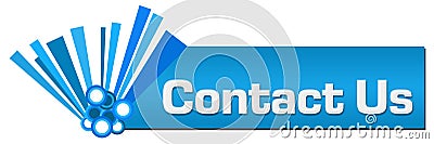 Contact Us Blue Graphical Horizontal Stock Photo