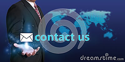 Contact Us Business Concept Stock Photo