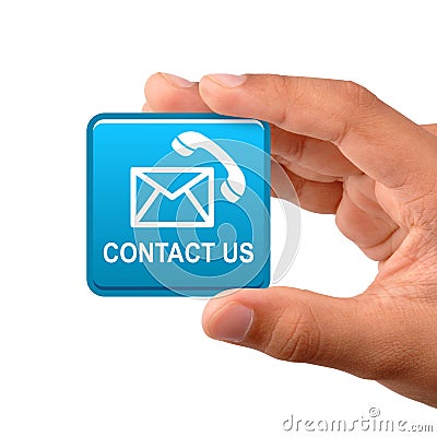 Contact us button Stock Photo