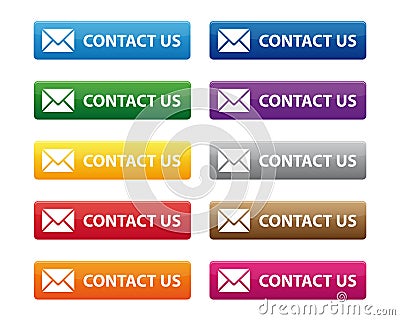 Contact us buttons Vector Illustration