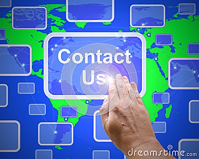 Contact us concept icon means connecting to helpdesk - 3d illustration Cartoon Illustration