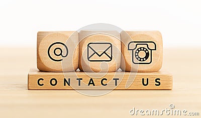 Website page contact us or e-mail marketing Stock Photo