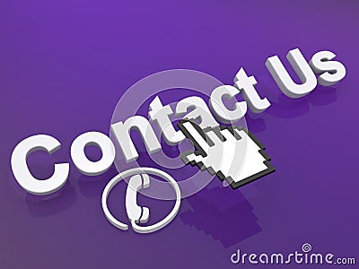 Contact us cursor Stock Photo