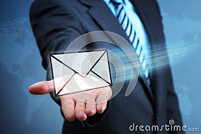 Contact us by e-mail Stock Photo