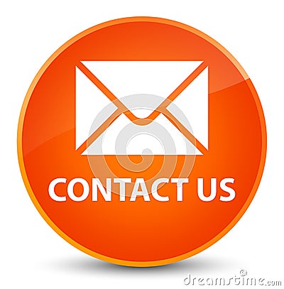 Contact us (email icon) elegant orange round button Cartoon Illustration