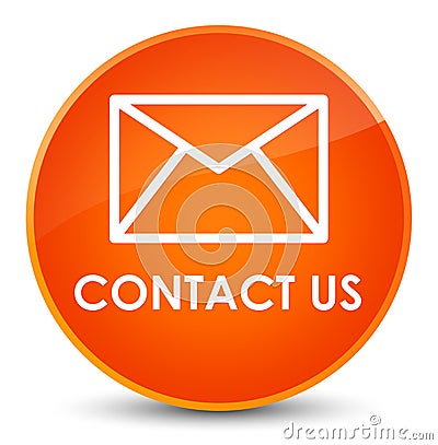 Contact us (email icon) elegant orange round button Cartoon Illustration