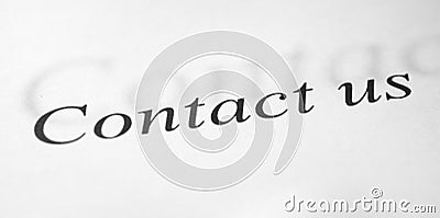 Contact us form Stock Photo