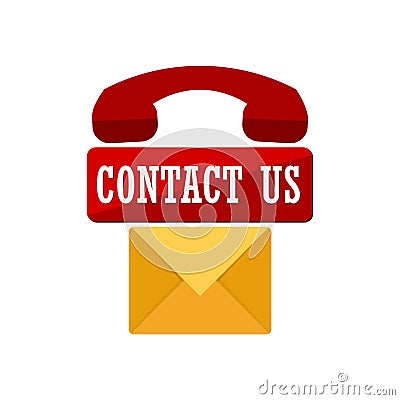 Contact us icon, call, contact us, contacts, email, message Vector Illustration