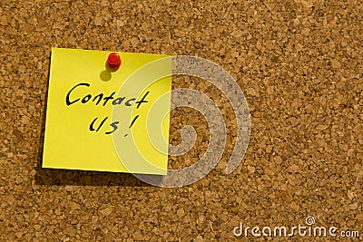Contact us post-it note Stock Photo
