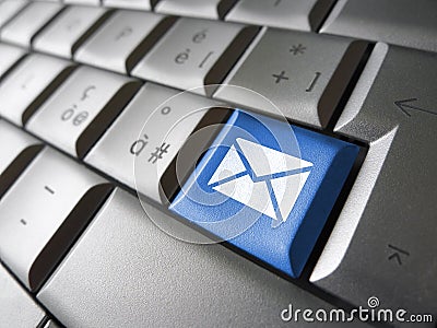 Contact Us Web E-Mail Key Stock Photo