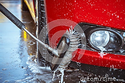 Contactless car wash self-service. Stock Photo